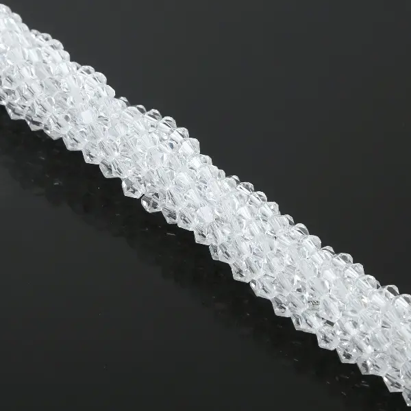 Transparent white-4mm, about 80-85 pieces/pack,chaincharmsupply.com