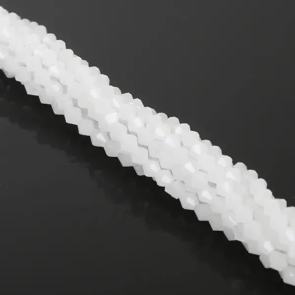 Porcelain white-4mm, about 80-85 pieces/pack,chaincharmsupply.com