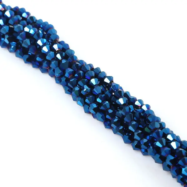 Blue plated-4mm, about 80-85 pieces/pack,chaincharmsupply.com