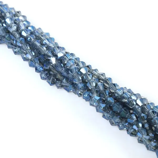 Ink blue coating-4mm, about 80-85 pieces/pack,chaincharmsupply.com