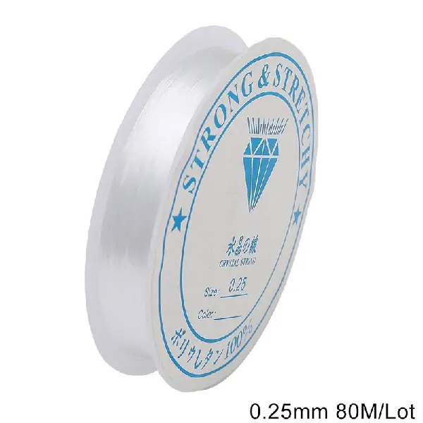 Thickness 0.25mm, transparent white, about 80 meters/roll,chaincharmsupply.com