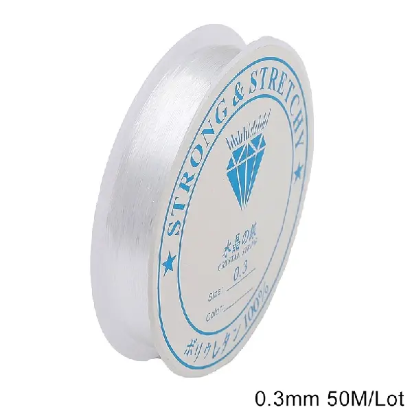 Thickness 0.3mm, transparent white, about 50 meters/roll,chaincharmsupply.com