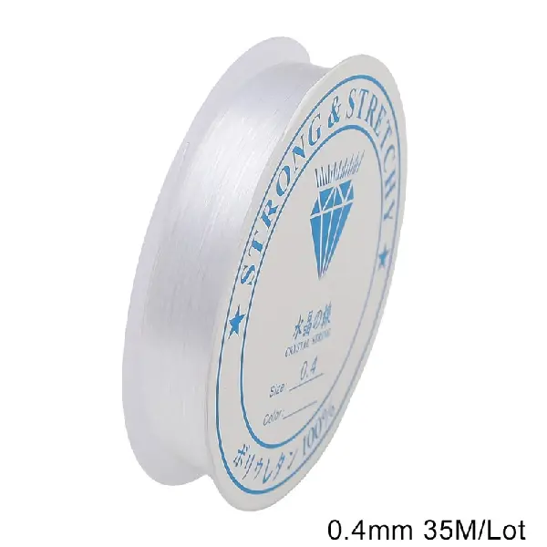 Thickness 0.4mm, transparent white, about 35 meters/roll,chaincharmsupply.com