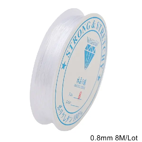 Thickness 0.8mm, transparent white, about 8 meters/roll,chaincharmsupply.com