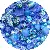 Retro Baroque Acrylic Diy Beads Blind Box Handmade Necklace Bracelet - Royal blue series-randomly mixed 30g/pack