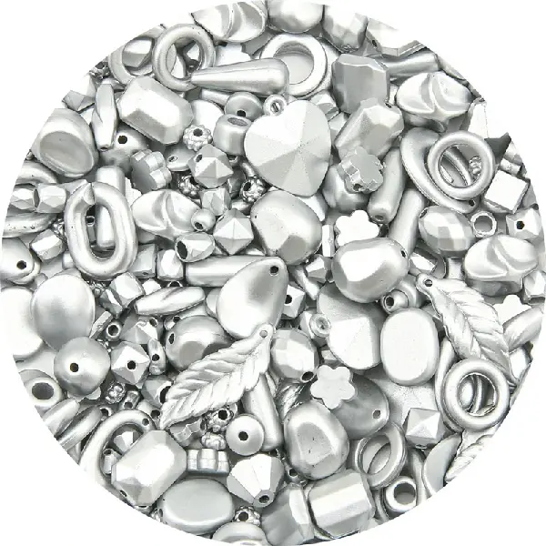 Matt silver color-randomly mixed 30g/pack,chaincharmsupply.com