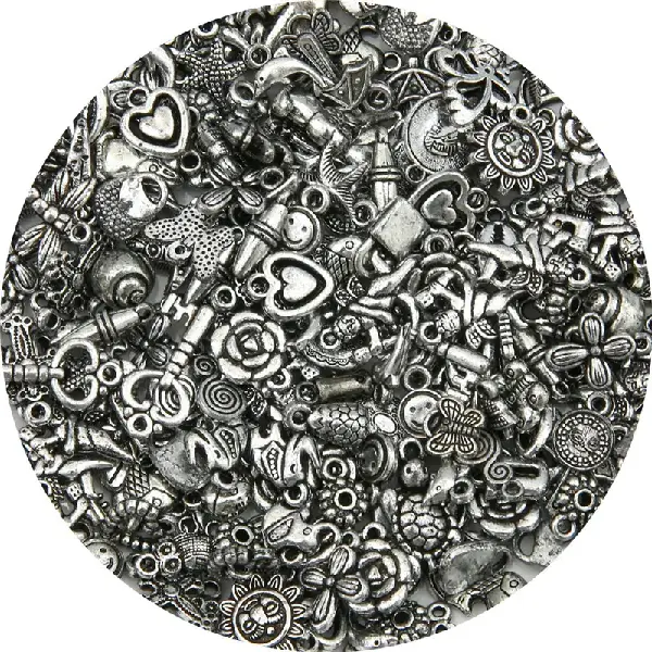Ancient silver color-randomly mixed 30g/pack,chaincharmsupply.com