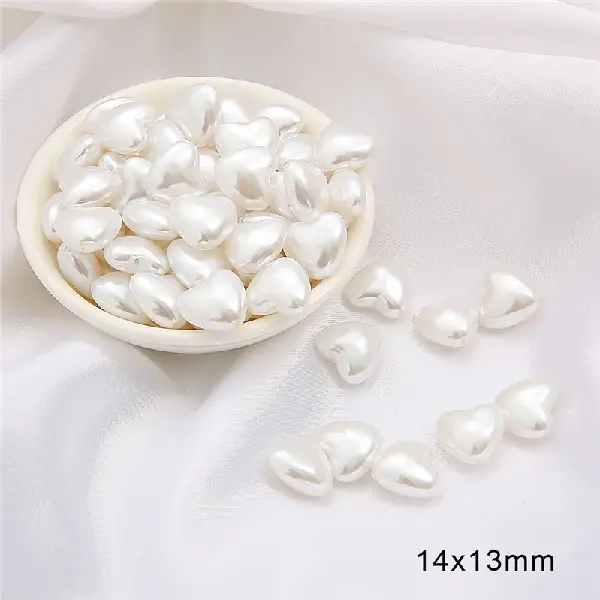 #05 Peach heart size 14×13mm 20 pieces/pack hole diameter about 1.5mm-white,chaincharmsupply.com