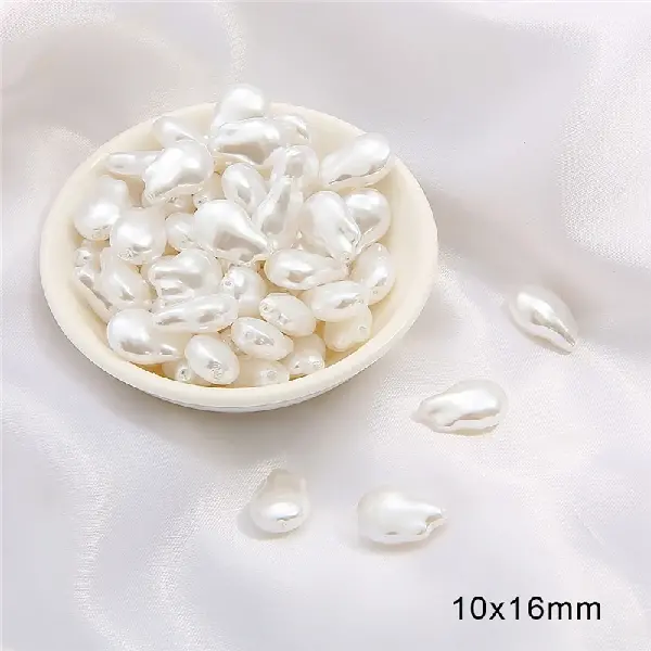 #09 small feet size 10×16mm 10 pieces/pack hole diameter about 1.5mm-white,chaincharmsupply.com
