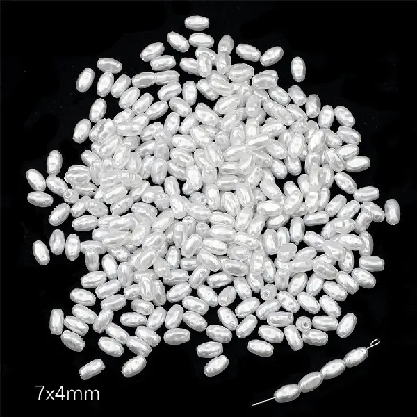 #30 Long Rice 30pcs/pack-white,chaincharmsupply.com