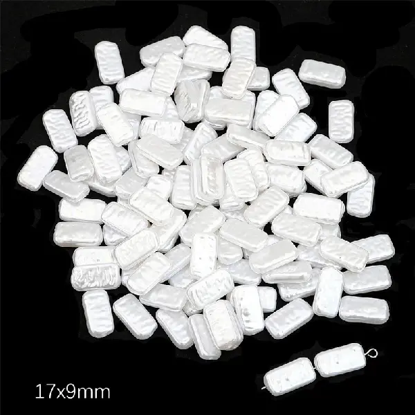 #37 Rectangular 10pcs/pack-white,chaincharmsupply.com