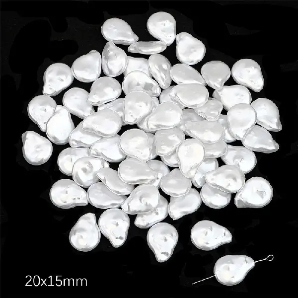 #38 Flat gourd 10 pcs/pack-white,chaincharmsupply.com