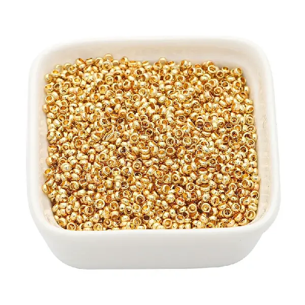 #01 18K gold 2mm positioning beads-100 pcs/pack,chaincharmsupply.com