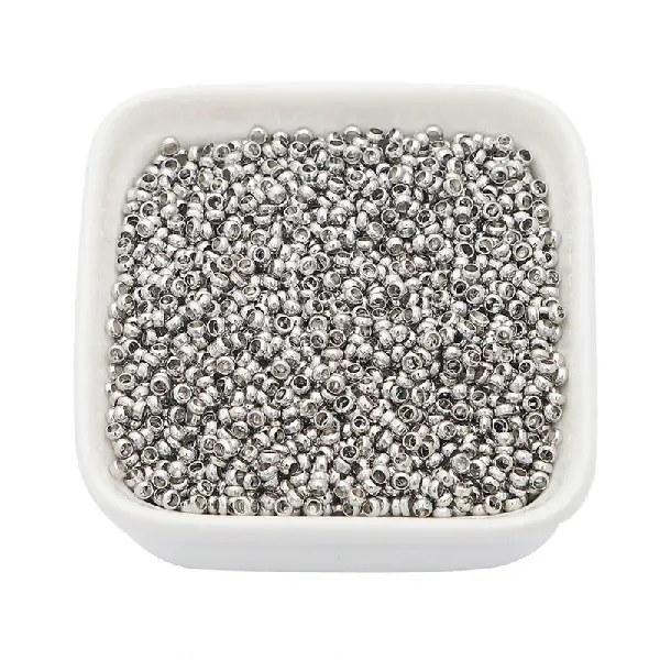 #04 white gold 2mm positioning beads-100 pcs/pack,chaincharmsupply.com