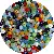 6*3 Jelly Glass Beads Wheel Flat Diy Jewelry Accessories Necklace - Randomly mixed colors 20g/pack, about 100-110 pieces