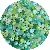 6*3 Jelly Glass Beads Wheel Flat Diy Jewelry Accessories Necklace - Green color 20g/pack, about 100-110 pieces