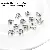 Stainless Steel Covered Buckle Positioning Bead Accessories Set Handmade Diy - Cover buckle 4x8mmmm Positioning buckle 2mm White K color - 50 pcs each, total 100 pcs/pack