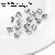 Stainless Steel Covered Buckle Positioning Bead Accessories Set Handmade Diy - Cover buckle 3.2x6.3mm, positioning buckle 2mm, white K color - 50 pcs each, total 100 pcs/pack
