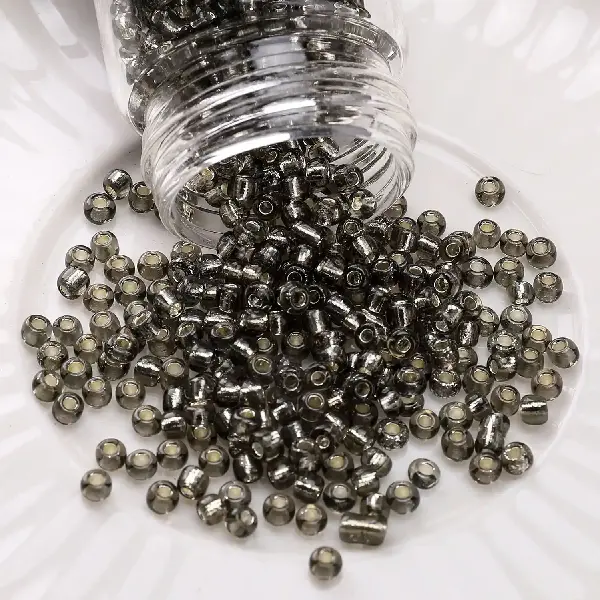 Silver-filled rice beads 3mm, hole diameter about 1mm, 10g/pack, about 350 pieces,chaincharmsupply.com