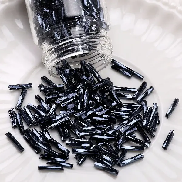 Threaded pipe 2x9mm, hole diameter about 1mm, 10g/pack, about 200 pieces,chaincharmsupply.com
