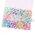 Glass Mixed Set Rice Beads Tool Box Diy Handmade Beaded - 12 grid box, 14 grams per grid, about 2900 pieces, light color