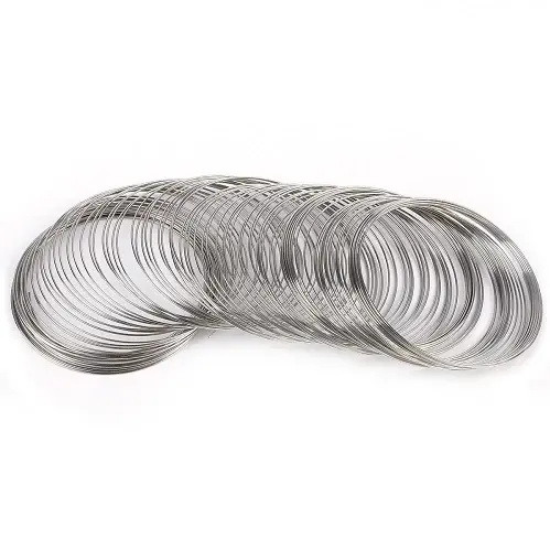 Bracelet ring thickness 0.6mm diameter 6cm electroplated white K color 10 rings/pack (5g),chaincharmsupply.com