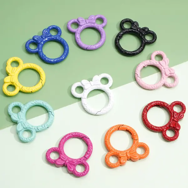 Bear head 37x34mm 5 pcs/pack,chaincharmsupply.com