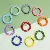 Colorful Alloy Multi-shaped Keychain Ring Spring Buckle Diy Accessories Jewelry - Twist rings 28mm 10 pcs/pack