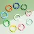 Colorful Alloy Multi-shaped Keychain Ring Spring Buckle Diy Accessories Jewelry - Ring 25mm 5pcs/pack