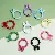 Colorful Alloy Multi-shaped Keychain Ring Spring Buckle Diy Accessories Jewelry - Rabbit ears 38x28mm 5 pcs/pack
