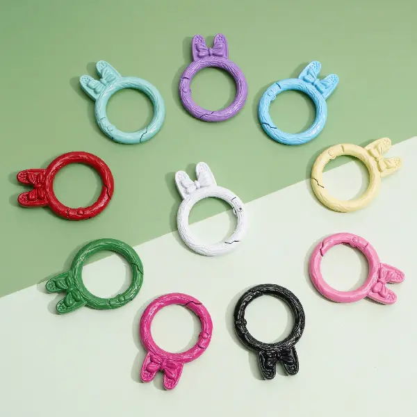 Rabbit ears 38x28mm 5 pcs/pack,chaincharmsupply.com