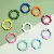 Colorful Alloy Multi-shaped Keychain Ring Spring Buckle Diy Accessories Jewelry - Bamboo ring 29mm 5 pcs/pack
