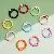 Colorful Alloy Multi-shaped Keychain Ring Spring Buckle Diy Accessories Jewelry - Love bullets 27mm 5 pcs/pack