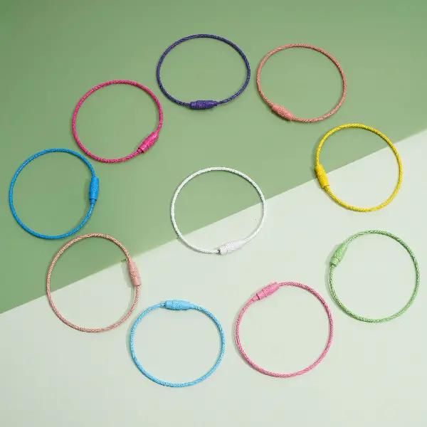 Wristband keychain 50mm 10 pcs/pack,chaincharmsupply.com