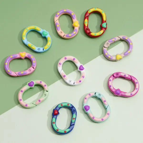 Heart polka dot oval 20x28mm 2 pcs/pack,chaincharmsupply.com