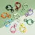 Colorful Alloy Multi-shaped Keychain Ring Spring Buckle Diy Accessories Jewelry - Strawberry 23x39mm 5 pcs/pack