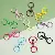 Colorful Alloy Multi-shaped Keychain Ring Spring Buckle Diy Accessories Jewelry - Key chain three-piece set 5 pieces/pack
