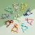 Colorful Alloy Multi-shaped Keychain Ring Spring Buckle Diy Accessories Jewelry - Crown 27x35mm 5pcs/pack