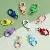 Colorful Alloy Multi-shaped Keychain Ring Spring Buckle Diy Accessories Jewelry - Love lobster clasp 9x17mm 10 pcs/pack