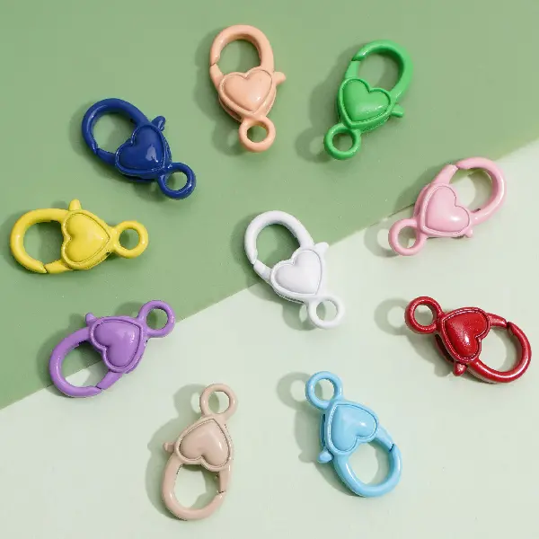 Love lobster clasp 9x17mm 10 pcs/pack,chaincharmsupply.com