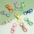 Colorful Alloy Multi-shaped Keychain Ring Spring Buckle Diy Accessories Jewelry - Dog buckle 44*20mm 5 pcs/pack