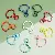 Colorful Alloy Multi-shaped Keychain Ring Spring Buckle Diy Accessories Jewelry - Shell 31x39mm 10 pieces/pack