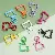 Colorful Alloy Multi-shaped Keychain Ring Spring Buckle Diy Accessories Jewelry - Kitten 21x34mm 10 pcs/pack
