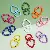 Colorful Alloy Multi-shaped Keychain Ring Spring Buckle Diy Accessories Jewelry - Love activity spring buckle 27x44mm 5 pcs/pack