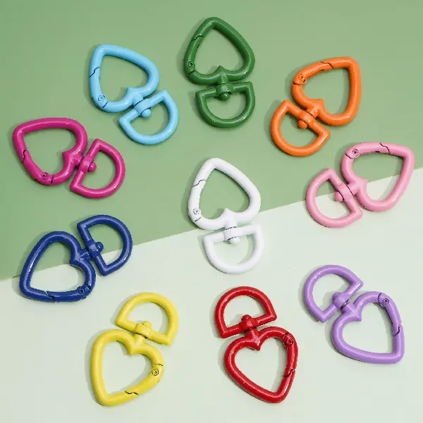 Love activity spring buckle 27x44mm 5 pcs/pack,chaincharmsupply.com