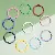 Colorful Alloy Multi-shaped Keychain Ring Spring Buckle Diy Accessories Jewelry - Iron spray-painted flat coil 30mm 10 pcs/pack