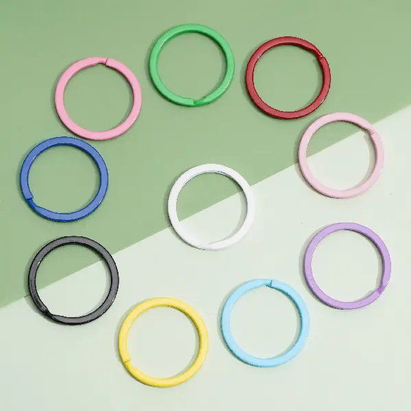 Iron spray-painted flat coil 30mm 10 pcs/pack,chaincharmsupply.com