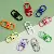 Colorful Alloy Multi-shaped Keychain Ring Spring Buckle Diy Accessories Jewelry - 8-shaped buckle 8x19mm wire diameter 1.2mm 20 pieces/pack