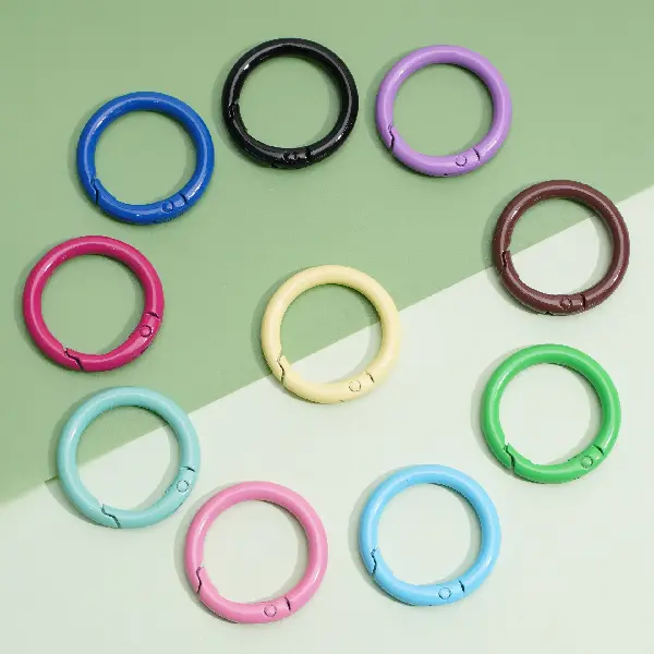 Open ring spring buckle 30mm 5 pcs/pack,chaincharmsupply.com