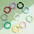 Colorful Alloy Multi-shaped Keychain Ring Spring Buckle Diy Accessories Jewelry - Keychain C-shaped buckle 25mm thick 3.5mm 5 pcs/pack